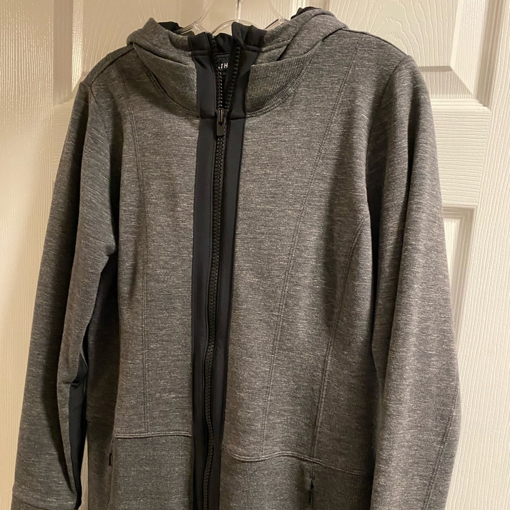 Athleta Charcoal Zip-Up Jacket Medium